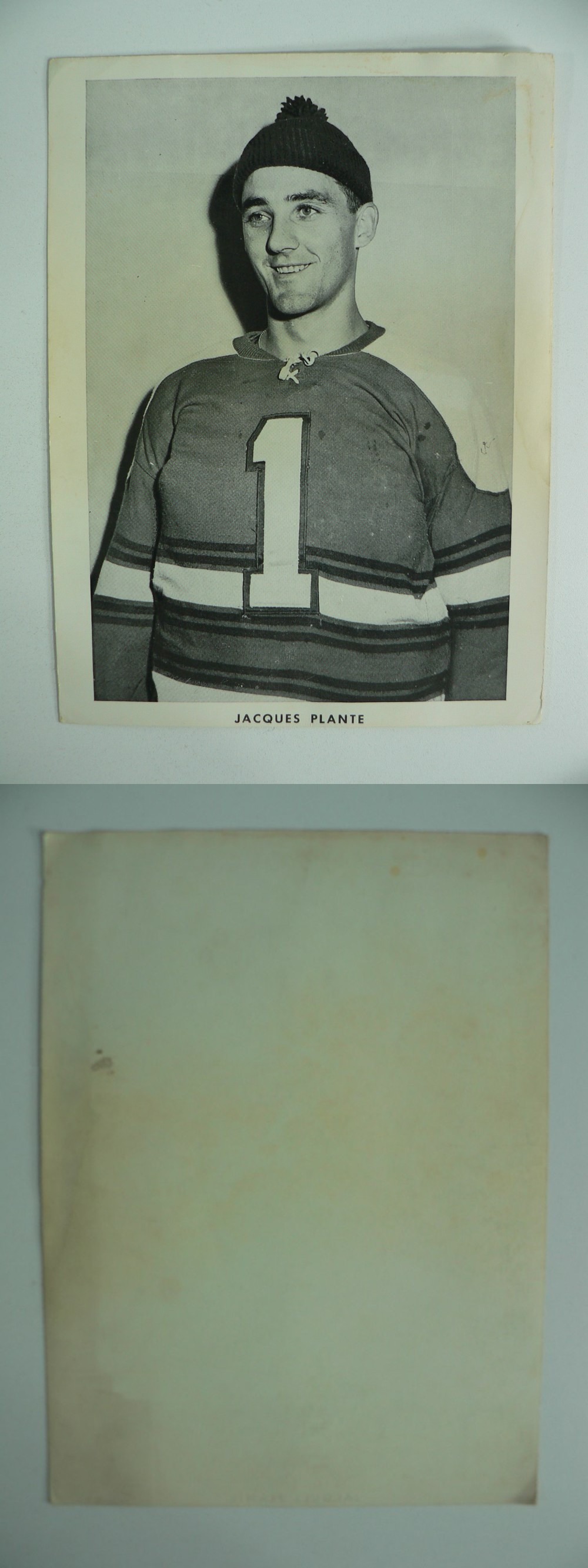 1954-59 BLUELINE PREMIUM PHOTO J. PLANTE photo 1954-59 BLUELINE PREMIUM PHOTO J. PLANTE photo