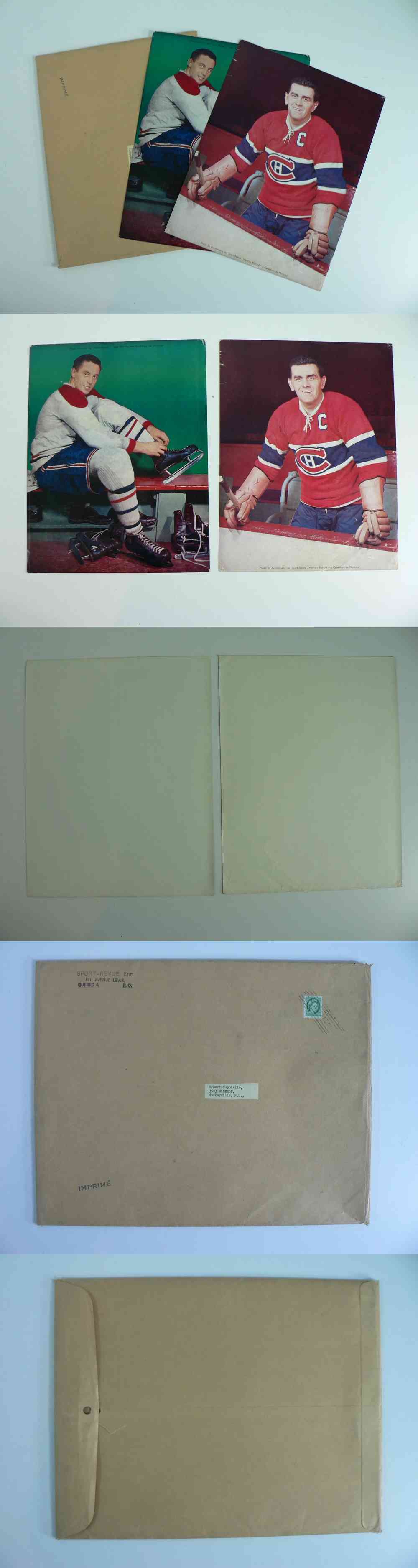 1956 SPORT-REVUE PREMIUM PHOTO LOT OF 2 & ORIGINAL SHIPPING ENVELOPE photo 1956 SPORT-REVUE PREMIUM PHOTO LOT OF 2 & ORIGINAL SHIPPING ENVELOPE photo