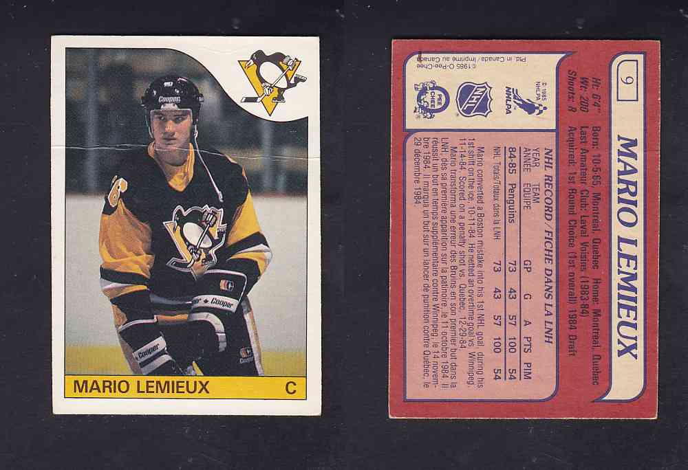 1985-86 O-PEE-CHEE HOCKEY CARD M. LEMIEUX ROOKIE CARD #9 photo