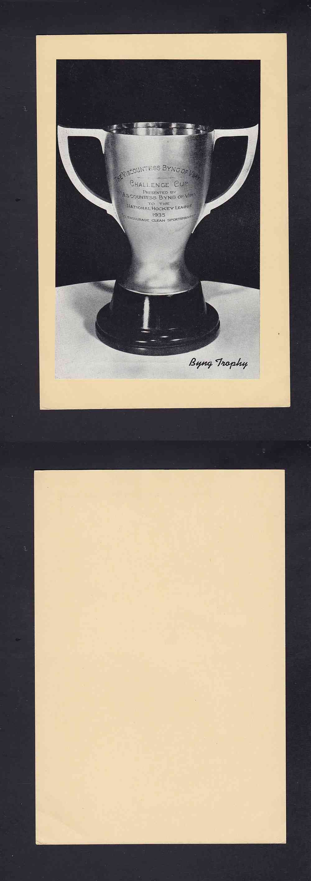 1934-43 BEEHIVE PHOTO GR.1 BYNG TROPHY photo