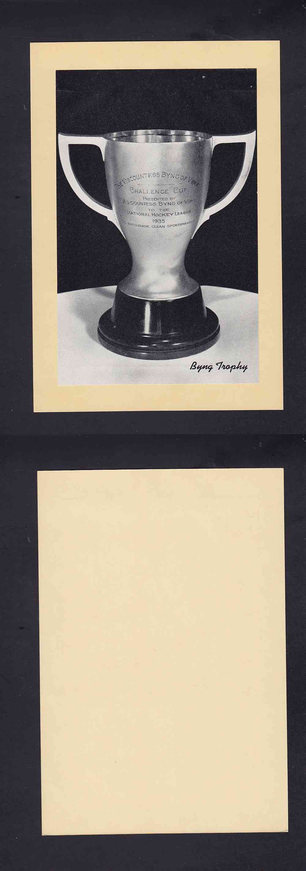 1934-43 BEEHIVE PHOTO GR.1 BYNG TROPHY photo