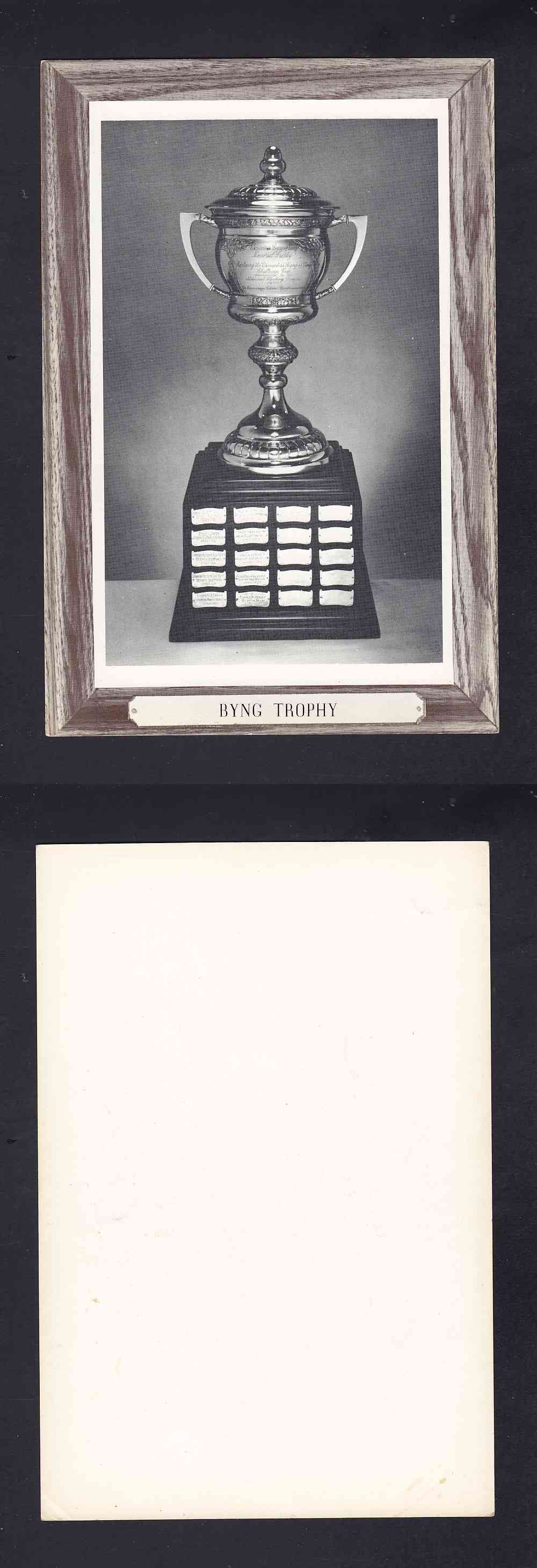 1964-67 BEEHIVE PHOTO GR.3 BYNG TROPHY photo 1964-67 BEEHIVE PHOTO GR.3 BYNG TROPHY photo