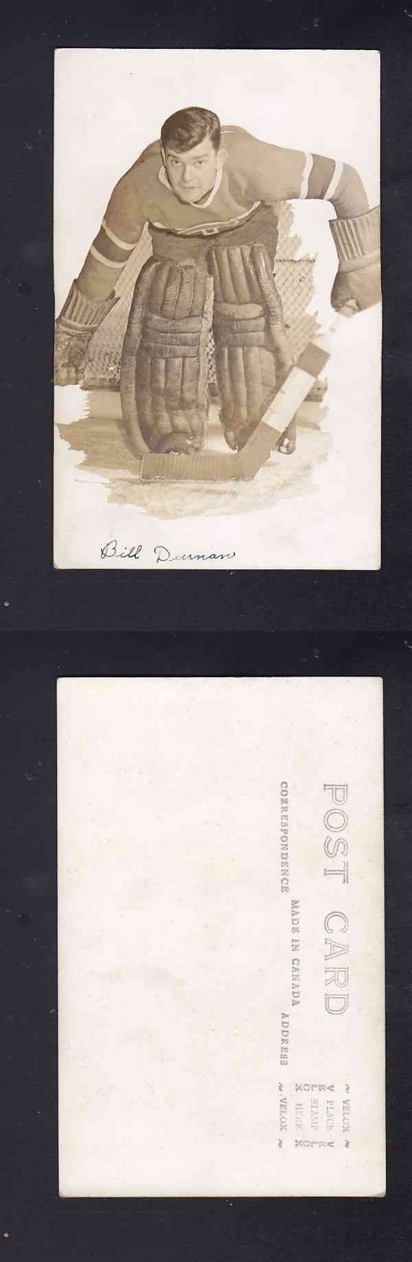 1940'S MONTREAL CANADIENS POST CARD B. DURNAN photo 1940'S MONTREAL CANADIENS POST CARD B. DURNAN photo