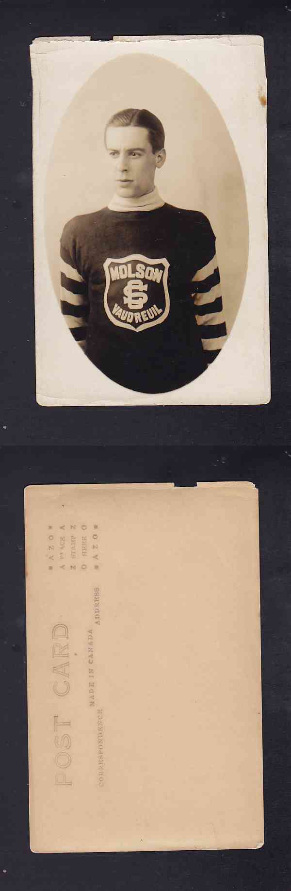 1910'S VAUDREUIL MOLSON HOCKEY POST CARD photo