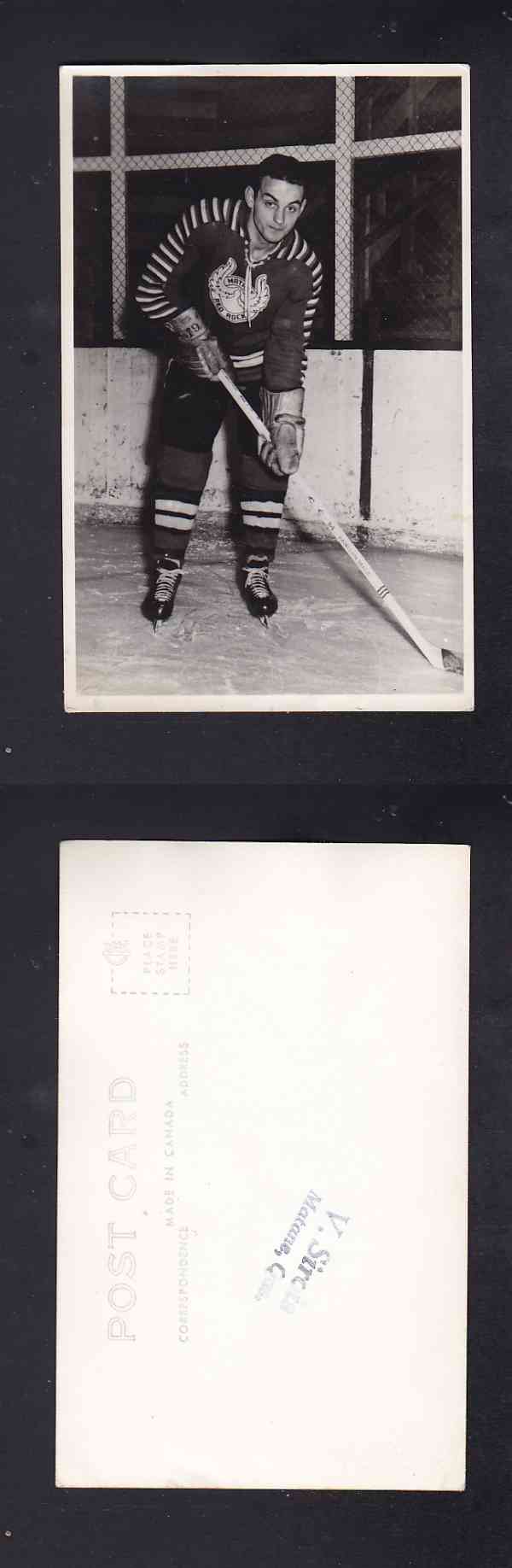1950'S MATANE RED ROCK HOCKEY TEAM POST CARD photo