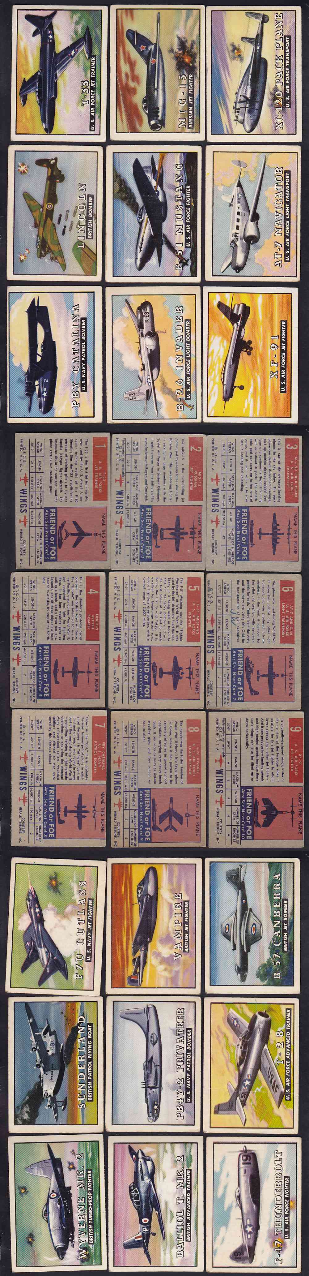 1952 TOPPS WINGS CARD FULL SET 200/200 photo