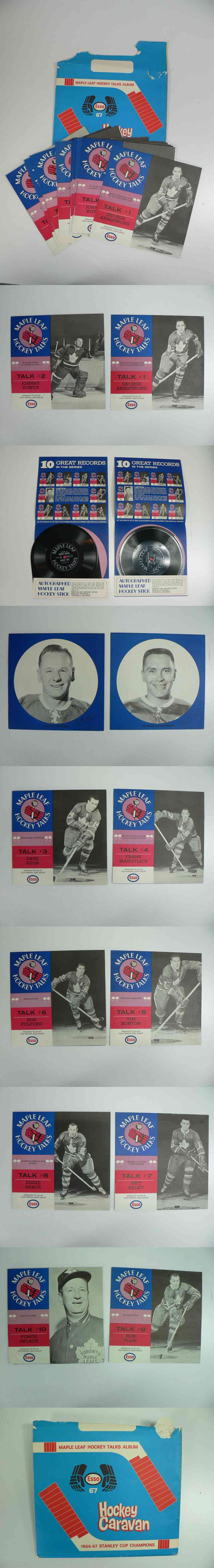 1967 TORONTO MAPLE LEAFS HOCKEY TALKS RECORDS FULL SET 10/10 + ALBUM photo