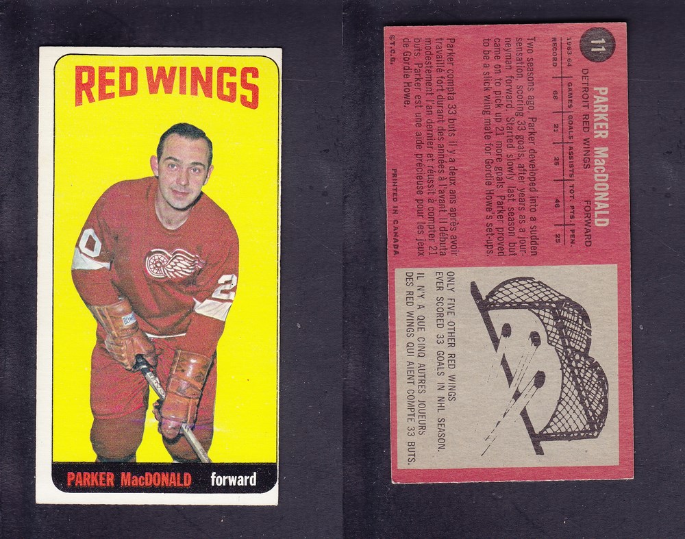 1964-65 TOPPS HOCKEY CARD #11 P. MACDONALD photo 1964-65 TOPPS HOCKEY CARD #11 P. MACDONALD photo