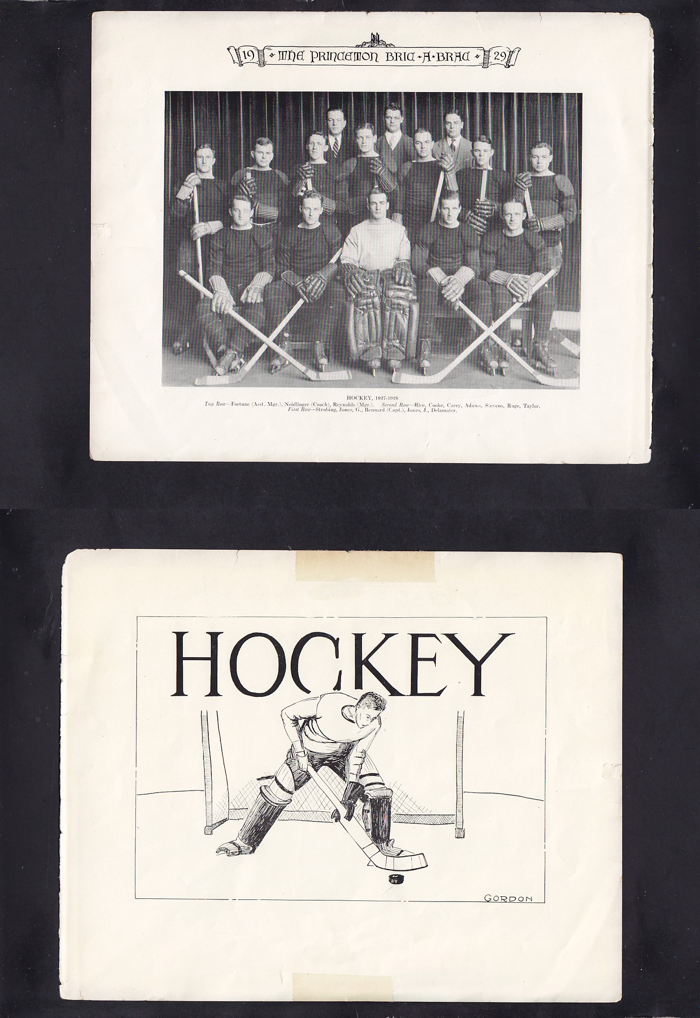 1929 HOCKEY TEAM PHOTO photo