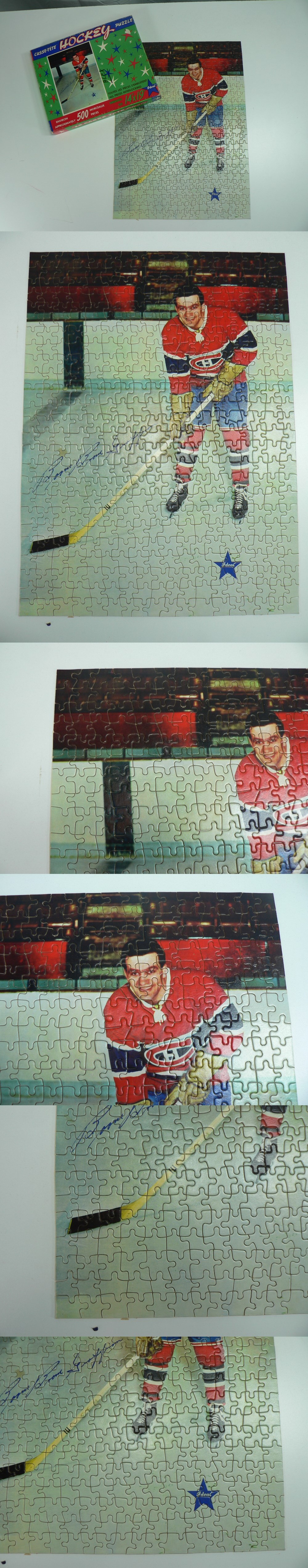 1950'S IDEAL BERNARD GEOFFRION PUZZLE & BOX photo