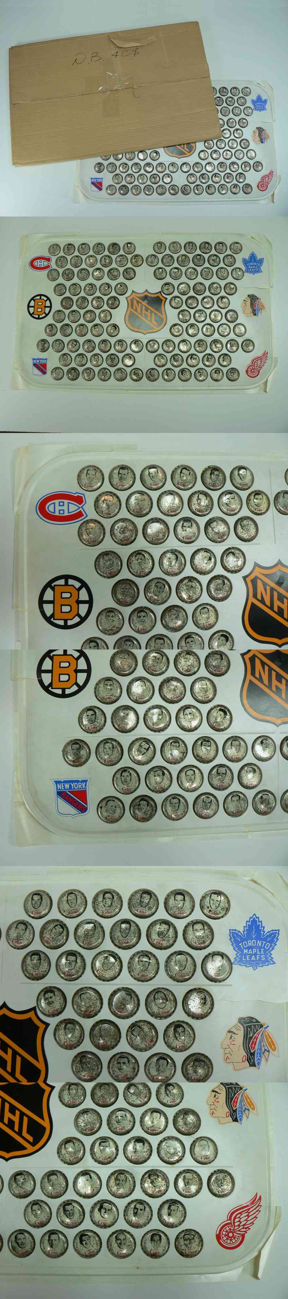 1964-65 COCA-COLA NHL CAPS FULL SET 108/108 WITH PLASTIC RINK & BOX photo