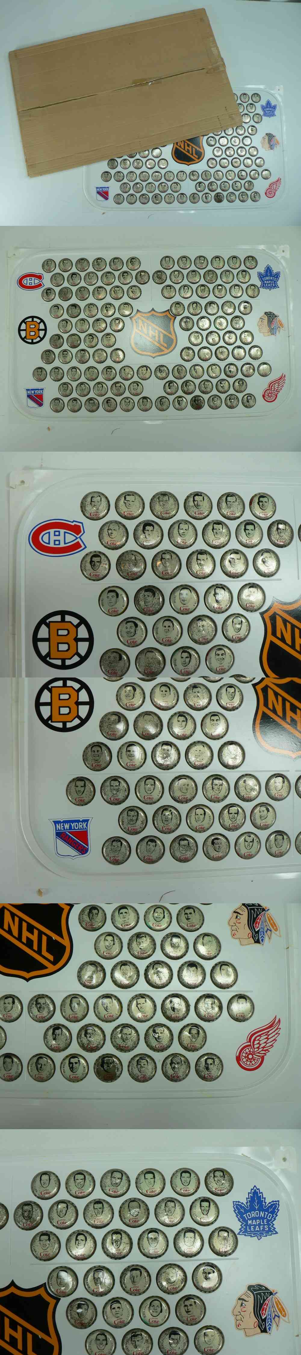 1964-65 COCA-COLA NHL CAPS FULL SET 108/108 WITH PLASTIC RINK & BOX photo