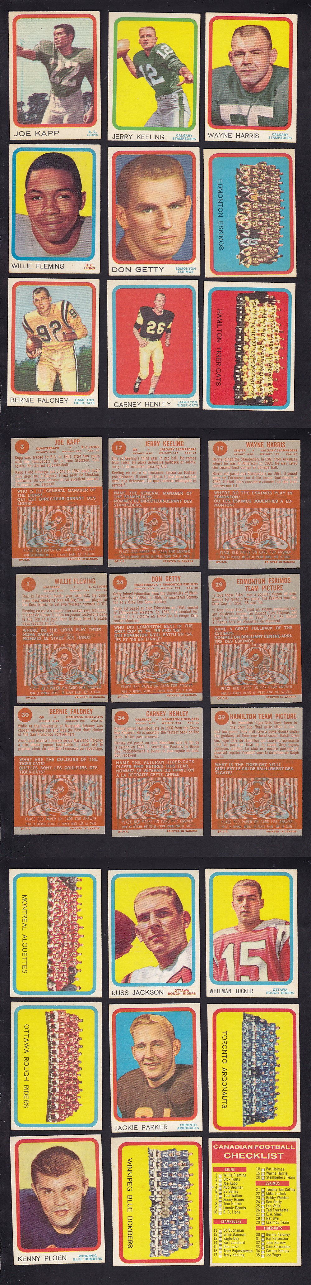 1963 CFL TOPPS FOOTBALL CARD FULL SET 88/88 photo 1963 CFL TOPPS FOOTBALL CARD FULL SET 88/88 photo