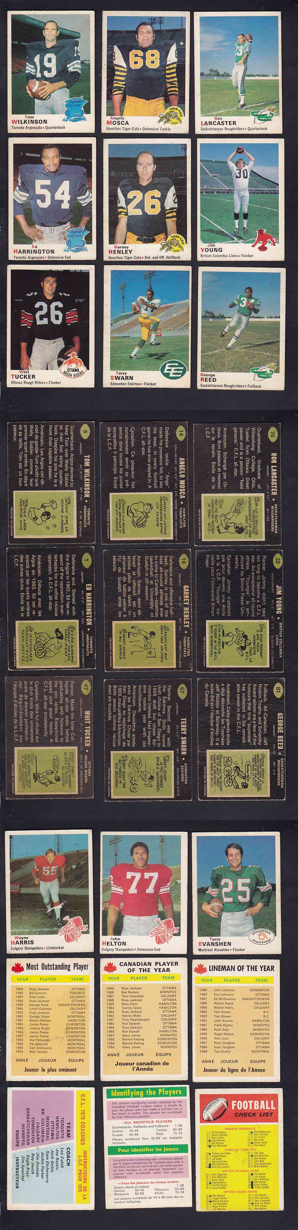 1970 CFL O-PEE-CHEE FOOTBALL CARD FULL SET 115/115 photo 1970 CFL O-PEE-CHEE FOOTBALL CARD FULL SET 115/115 photo