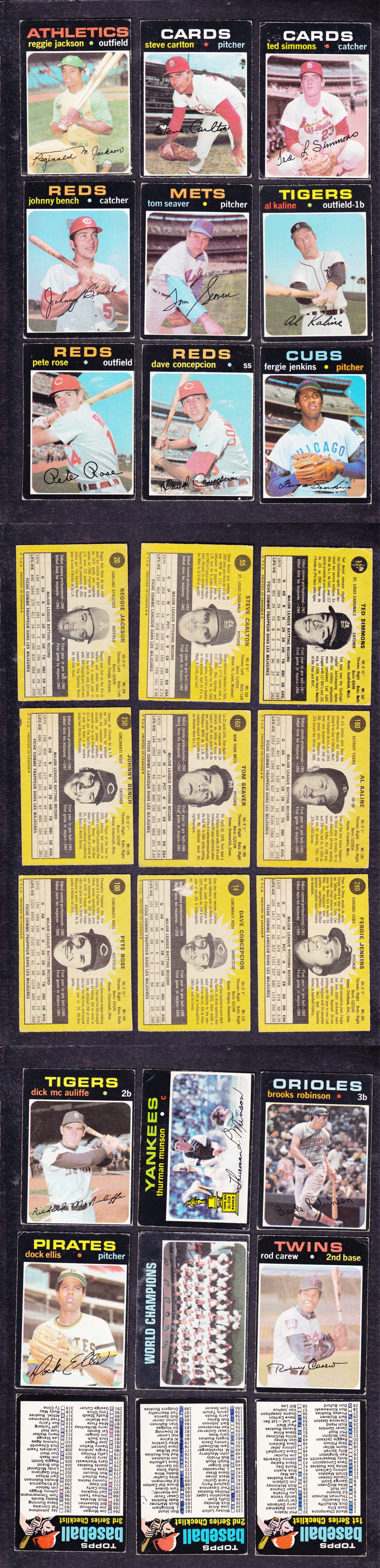 1971 O-PEE-CHEE BASEBALL CARD SER.1  FULL SET 393/393 photo