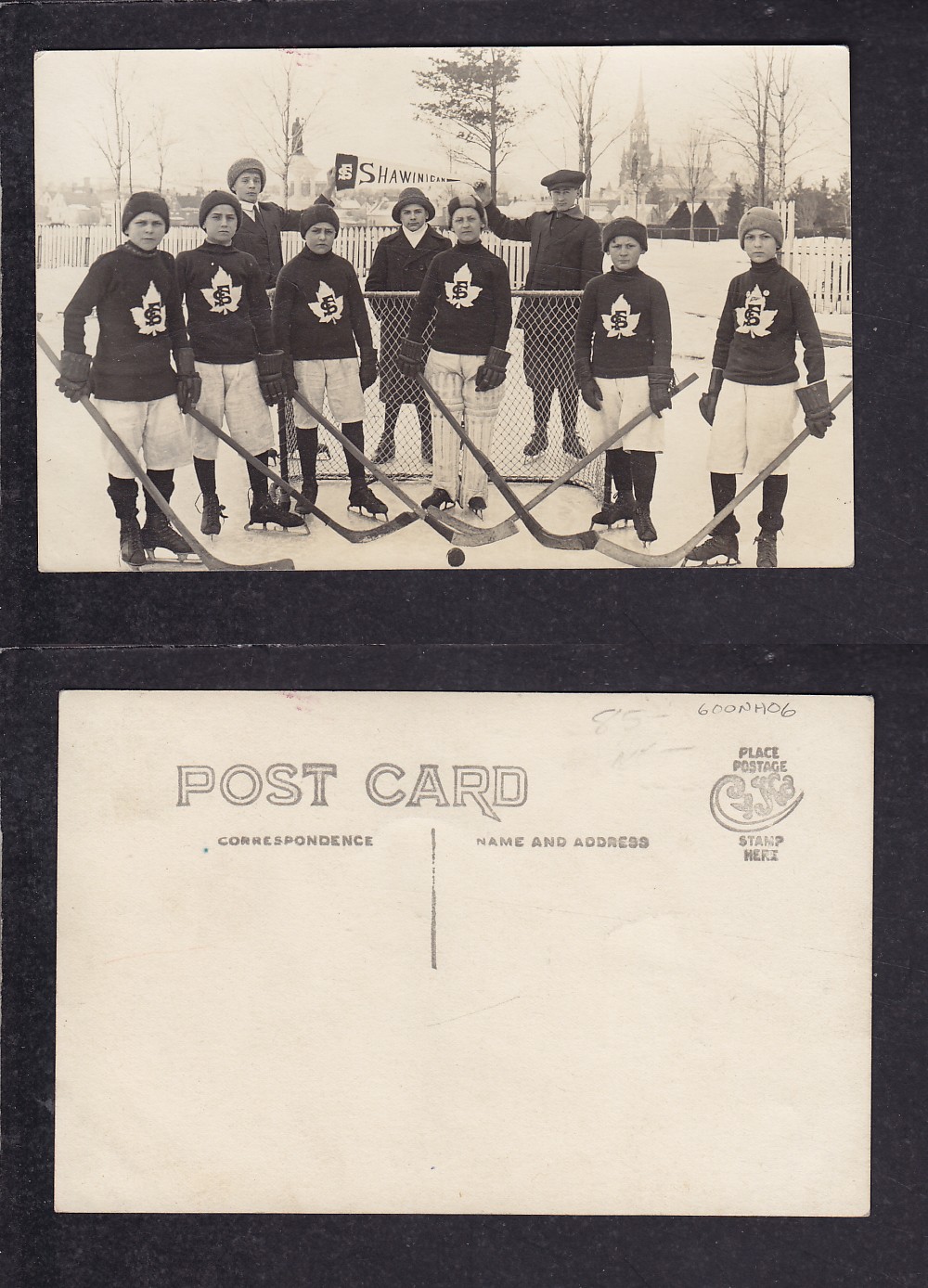 1920 SHAWINIGAN HOCKEY TEAM POST CARD photo