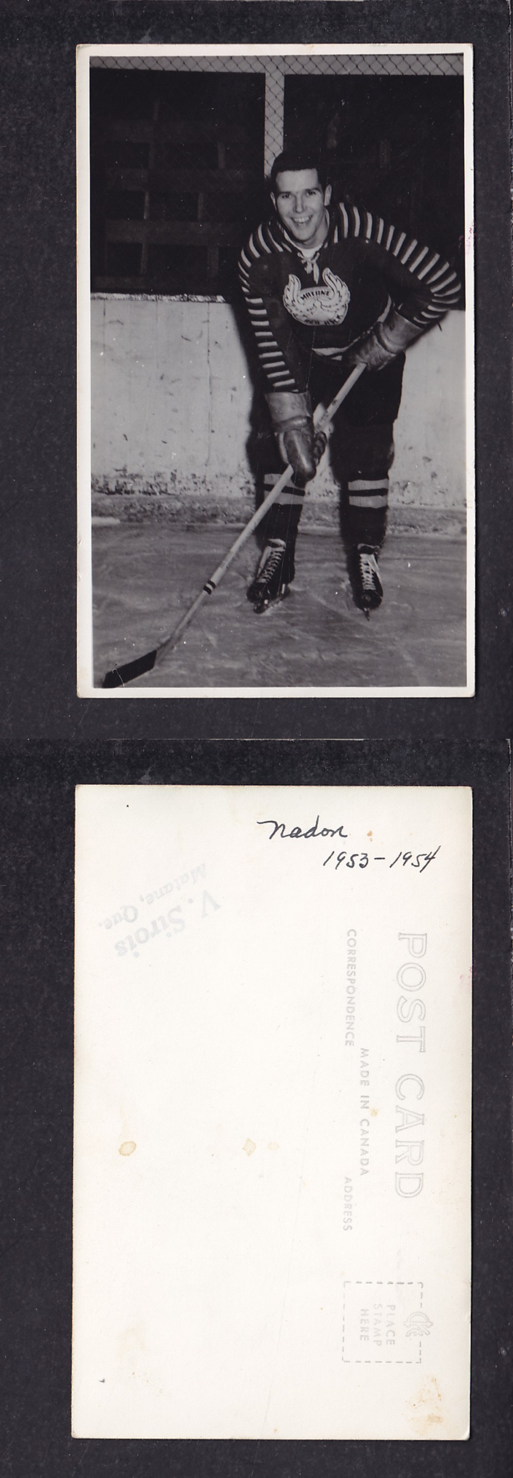 1940'S MATANE HOCKEY TEAM POST CARD photo