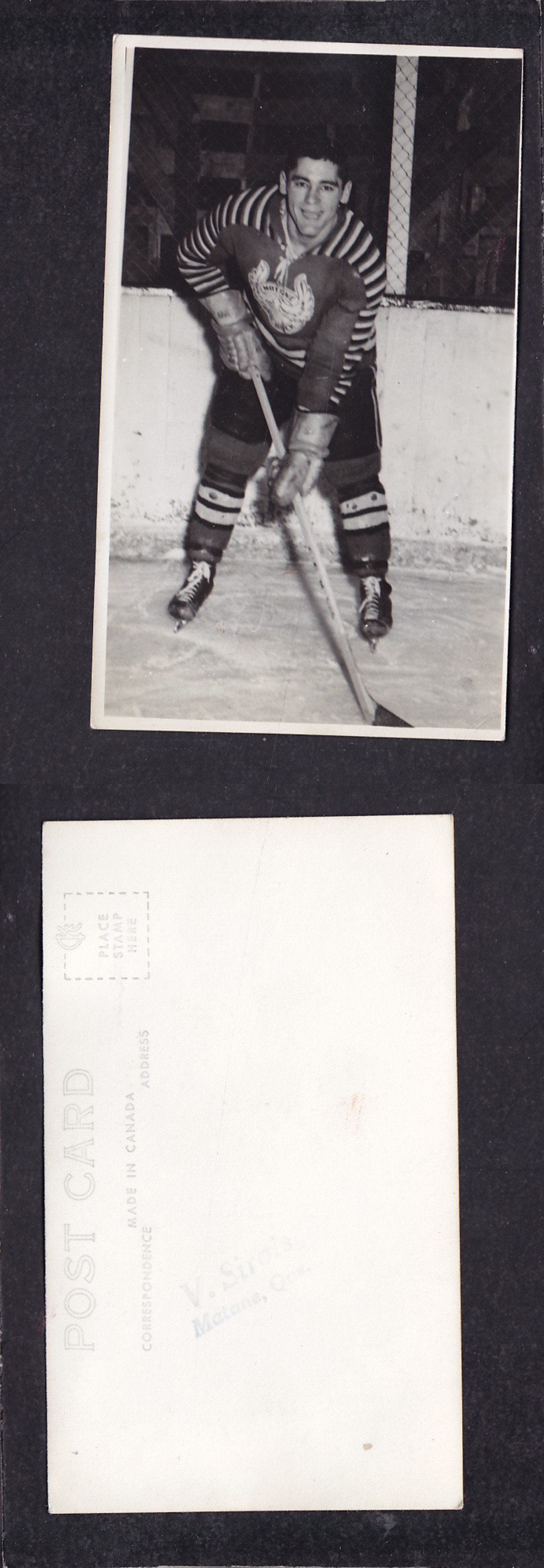 1940'S MATANE HOCKEY TEAM POST CARD photo