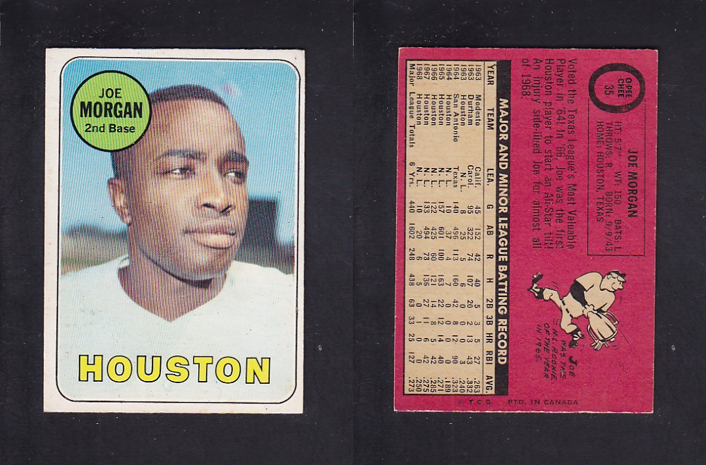 1969 O-PEE-CHEE BASEBALL CARD #35 J. MORGAN photo 1969 O-PEE-CHEE BASEBALL CARD #35 J. MORGAN photo