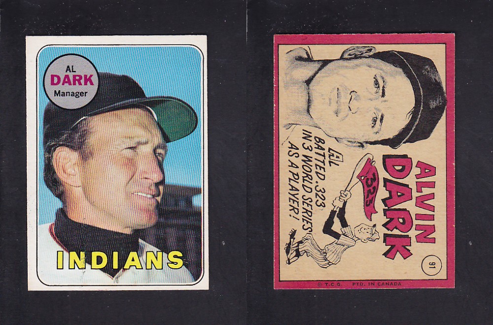 1969 O-PEE-CHEE BASEBALL CARD #91 A. DARK photo 1969 O-PEE-CHEE BASEBALL CARD #91 A. DARK photo