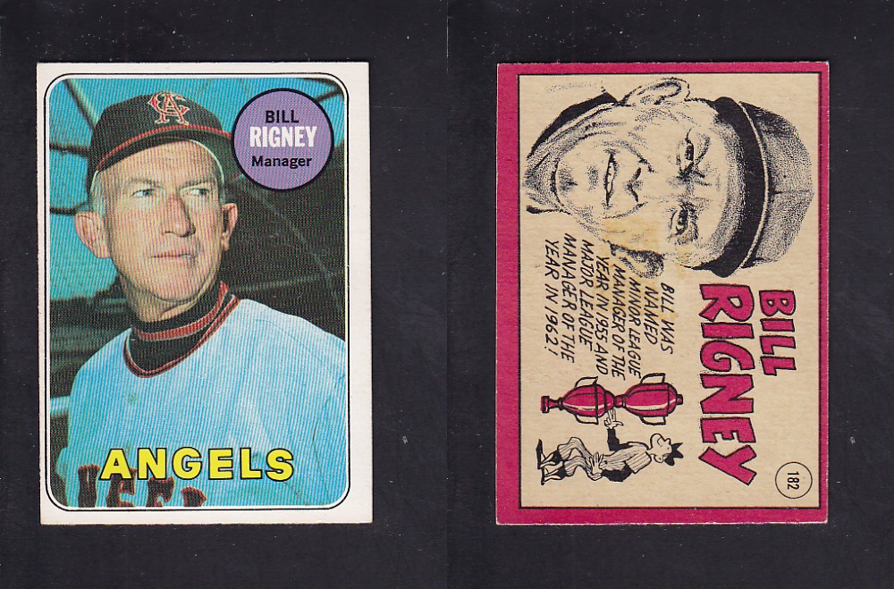 1969 O-PEE-CHEE BASEBALL CARD #182 B. RIGNEY photo 1969 O-PEE-CHEE BASEBALL CARD #182 B. RIGNEY photo