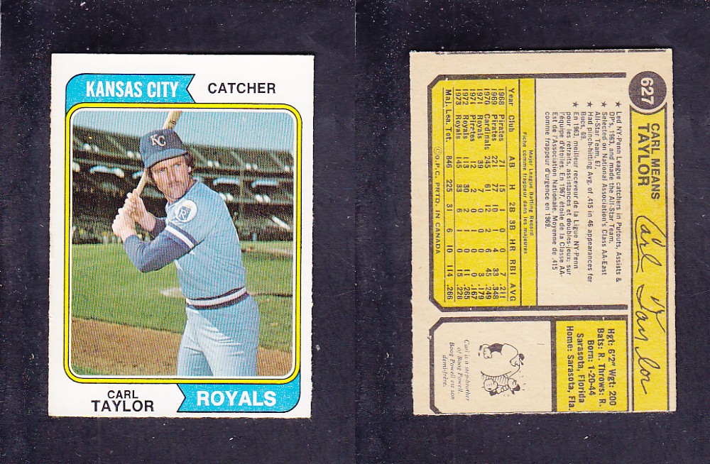 1974 O-PEE-CHEE BASEBALL CARD #627 C. TAYLOR photo 1974 O-PEE-CHEE BASEBALL CARD #627 C. TAYLOR photo