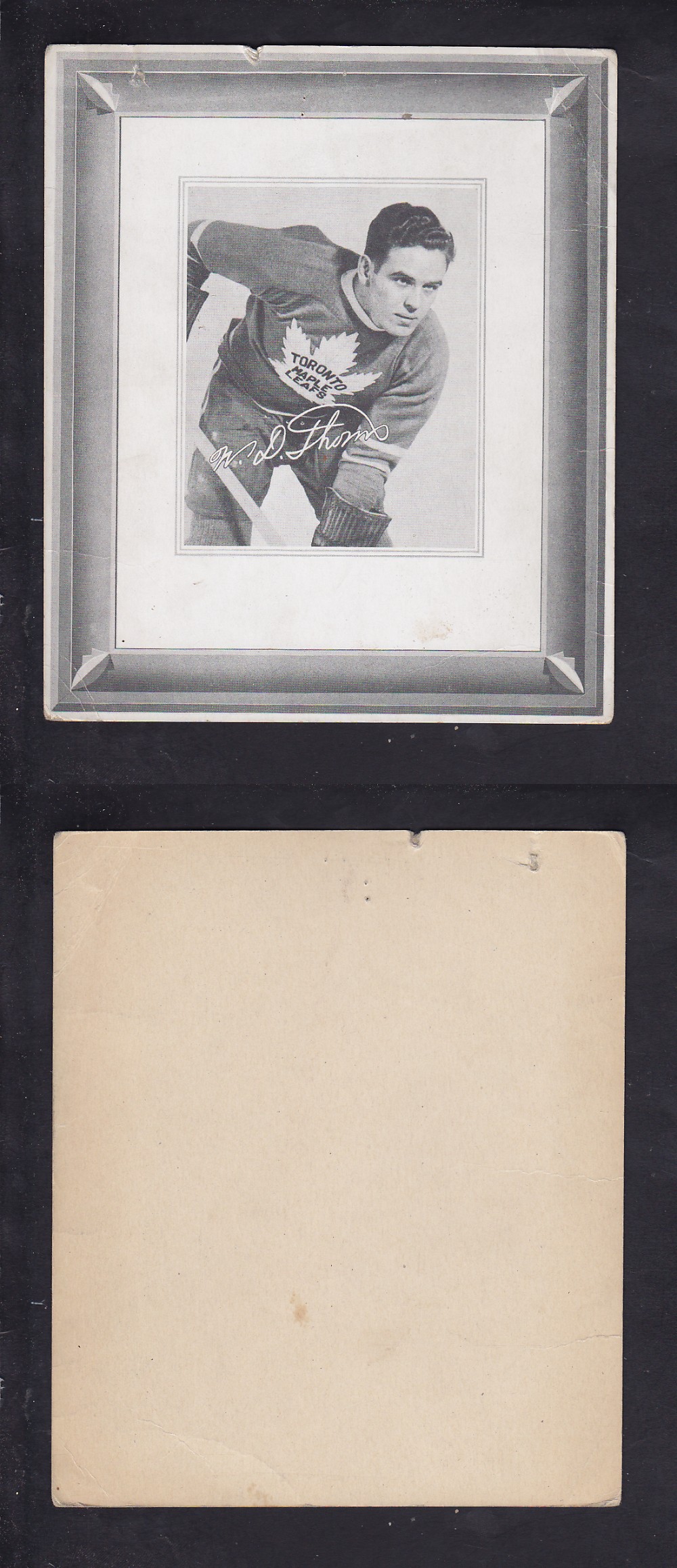 1938-39 QUAKER OATS HOCKEY CARD B. THORNS photo
