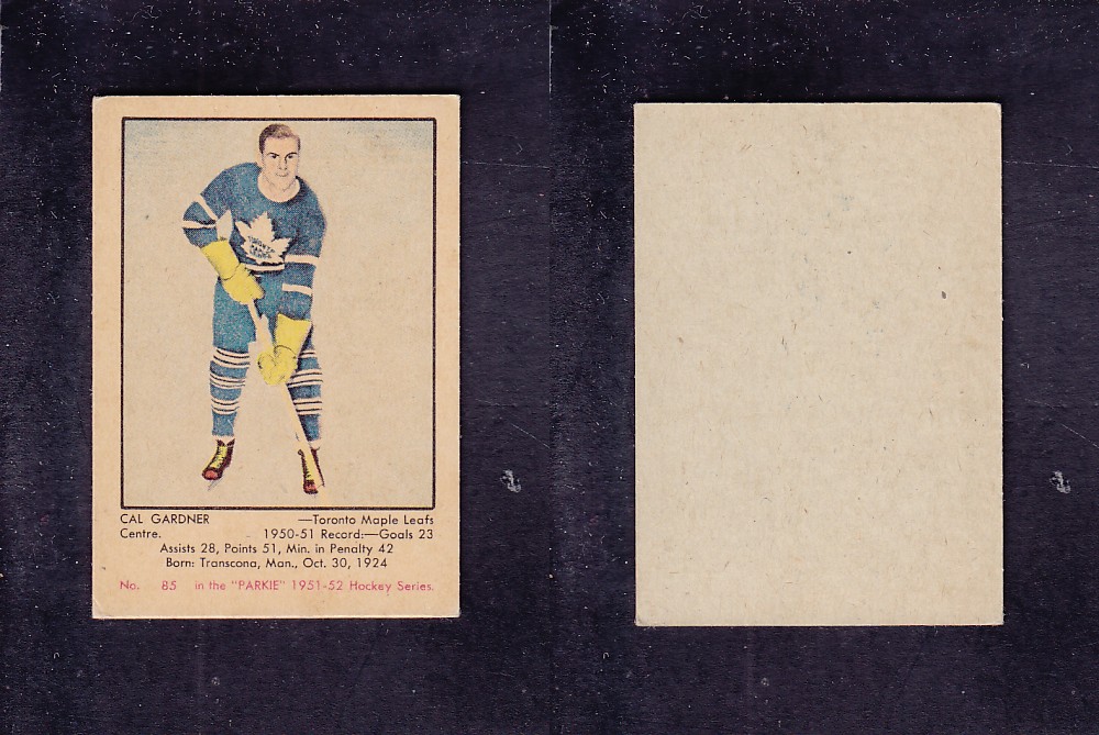 1951-52 PARKHURST HOCKEY CARD #85 C. GARDNER photo 1951-52 PARKHURST HOCKEY CARD #85 C. GARDNER photo