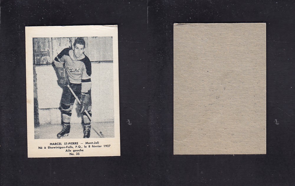 1951-52 BAS DU FLEUVE HOCKEY CARD #35 M. ST-PIERRE photo