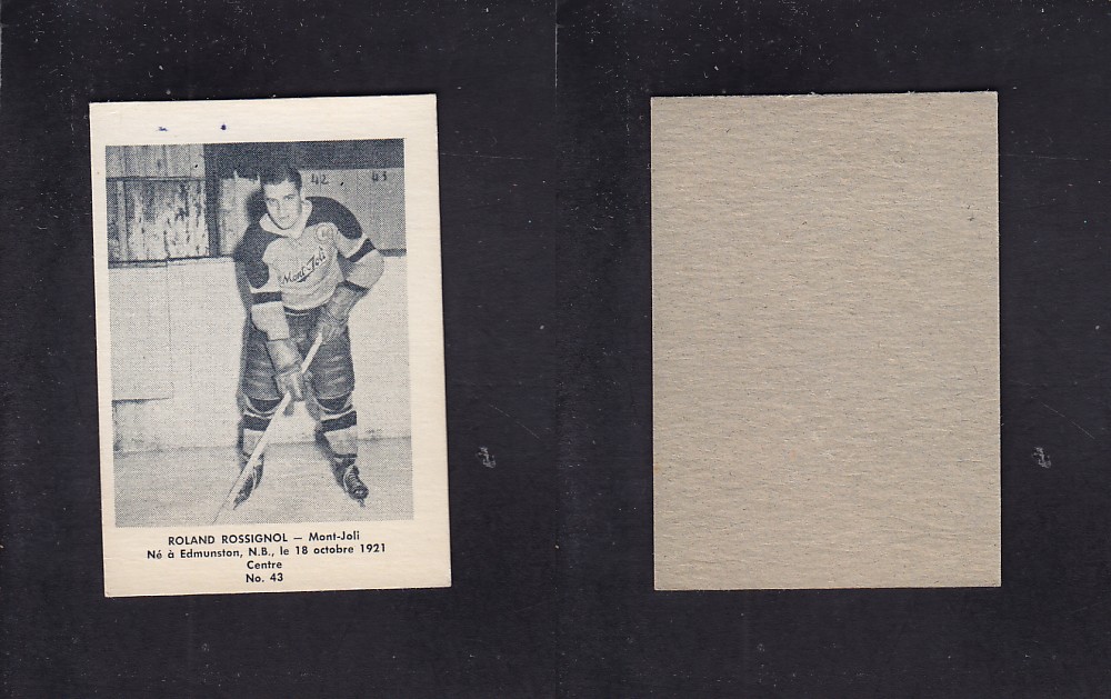 1951-52 BAS DU FLEUVE HOCKEY CARD #43 R. ROSSIGNOL photo