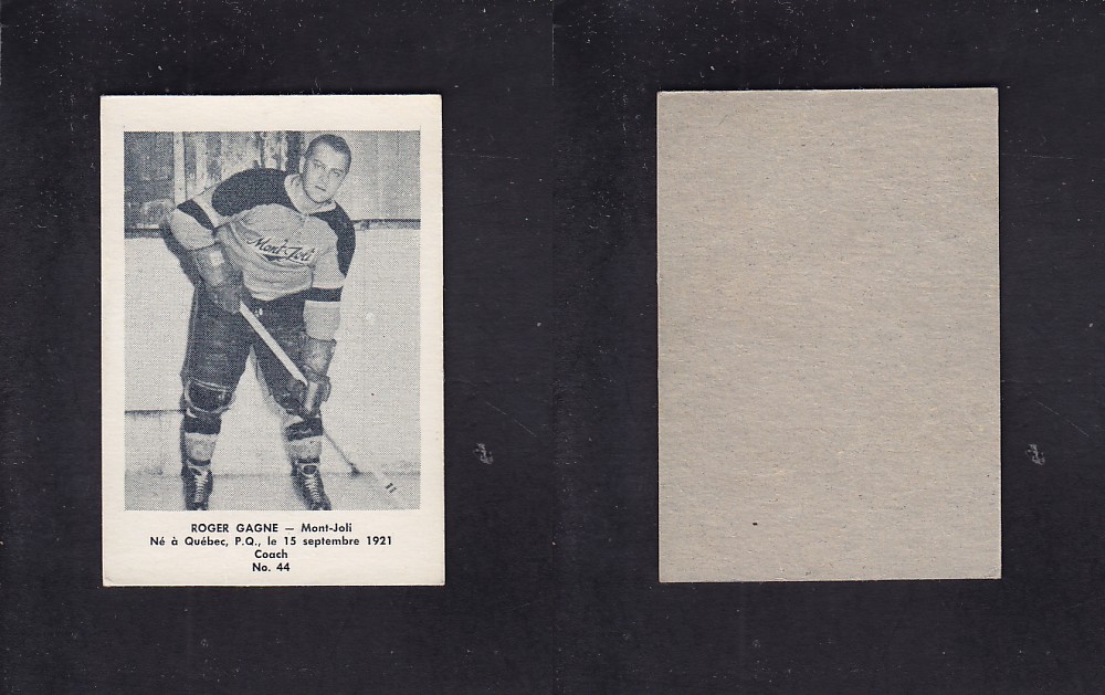 1951-52 BAS DU FLEUVE HOCKEY CARD #44 R. GAGNE photo