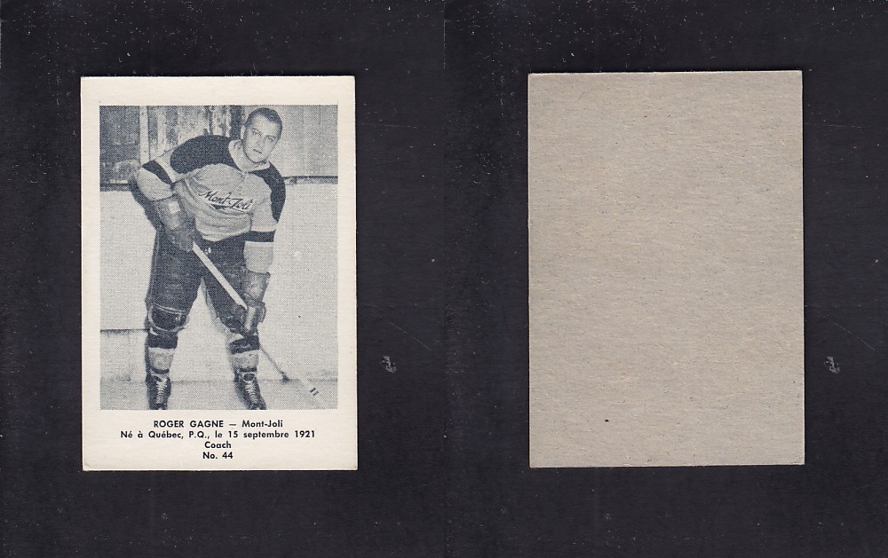 1951-52 BAS DU FLEUVE HOCKEY CARD #44 R. GAGNE photo