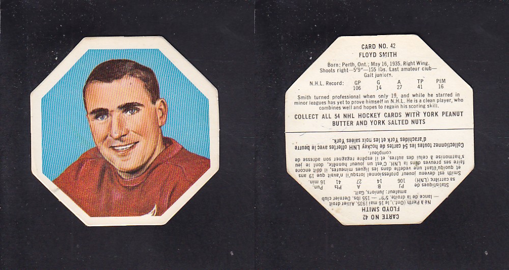 1963-64 YORK HOCKEY CARD #42 F. SMITH photo 1963-64 YORK HOCKEY CARD #42 F. SMITH photo