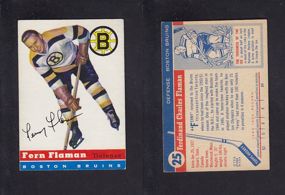 1954-55 TOPPS HOCKEY CARD #25 F. FLAMAN photo 1954-55 TOPPS HOCKEY CARD #25 F. FLAMAN photo