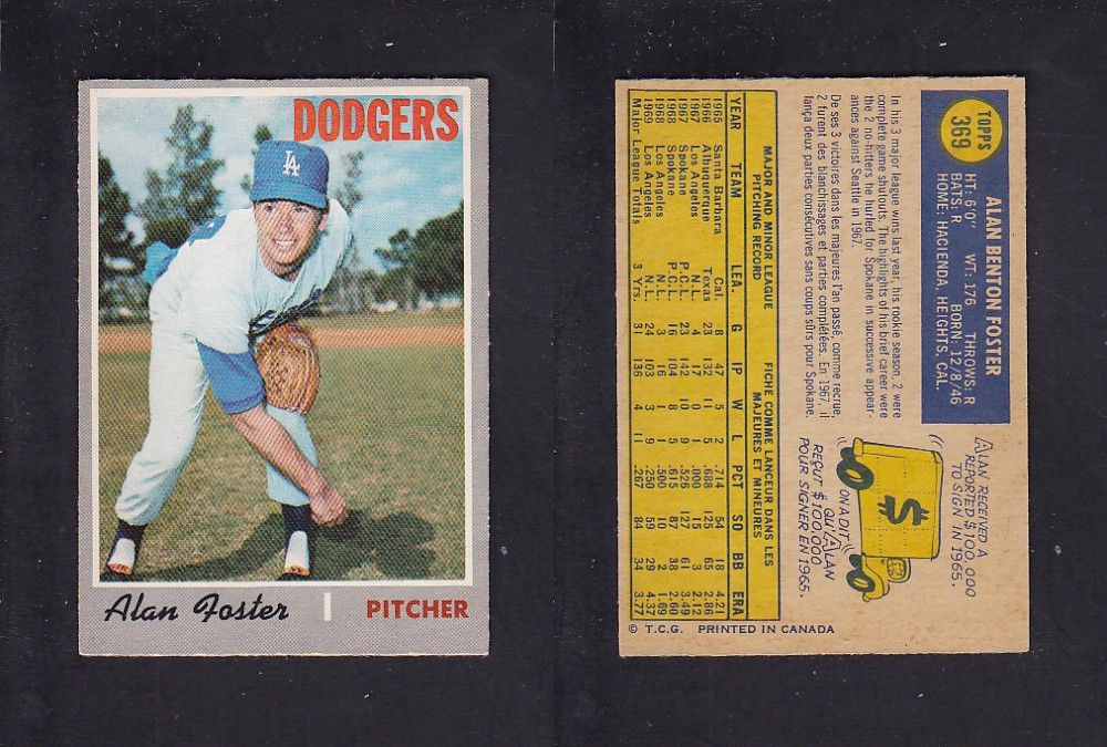 1970 O-PEE-CHEE BASEBALL CARD #369 A. FOSTER photo 1970 O-PEE-CHEE BASEBALL CARD #369 A. FOSTER photo