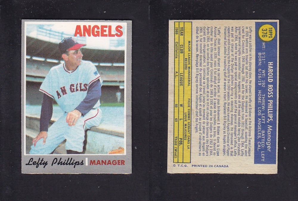 1970 O-PEE-CHEE BASEBALL CARD #376 L. PHILLIPS photo 1970 O-PEE-CHEE BASEBALL CARD #376 L. PHILLIPS photo