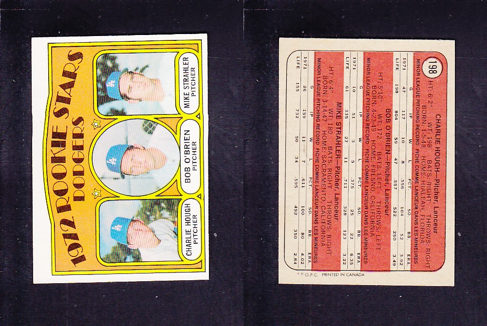 1972 O-PEE-CHEE BASEBALL CARD #198 ROOKIE STARS DODGERS photo 1972 O-PEE-CHEE BASEBALL CARD #198 ROOKIE STARS DODGERS photo