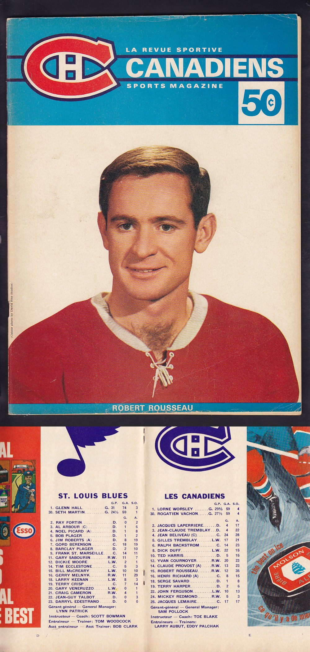 1968 MONTREAL CANADIENS VS ST.LOUIS BLUES PROGRAM photo