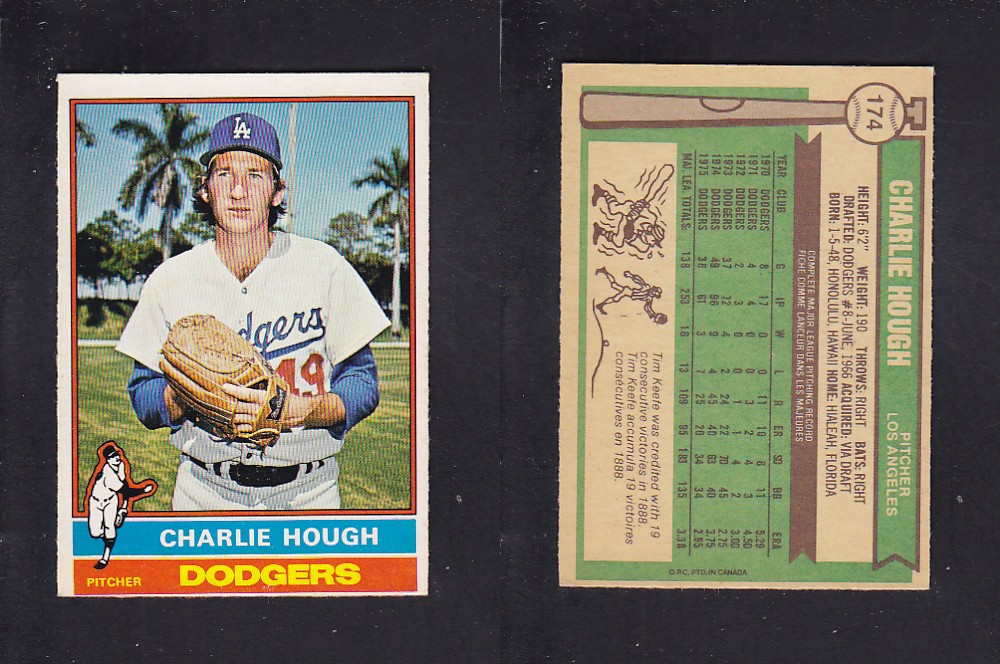 1976 O-PEE-CHEE BASEBALL CARD #174 C. HOUGH photo 1976 O-PEE-CHEE BASEBALL CARD #174 C. HOUGH photo