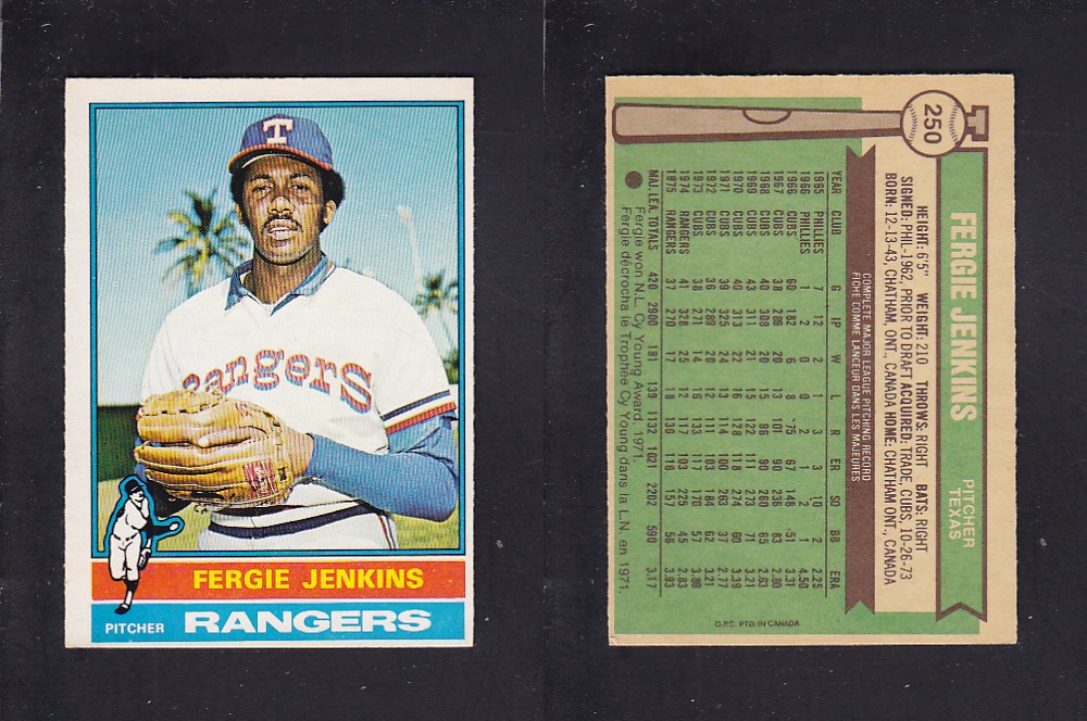 1976 O-PEE-CHEE BASEBALL CARD #250 F. JENKINS photo