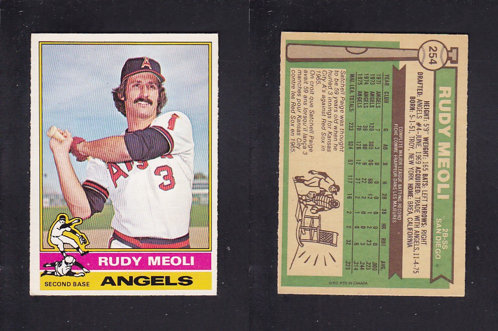 1976 O-PEE-CHEE BASEBALL CARD #254 R. MEOLI photo