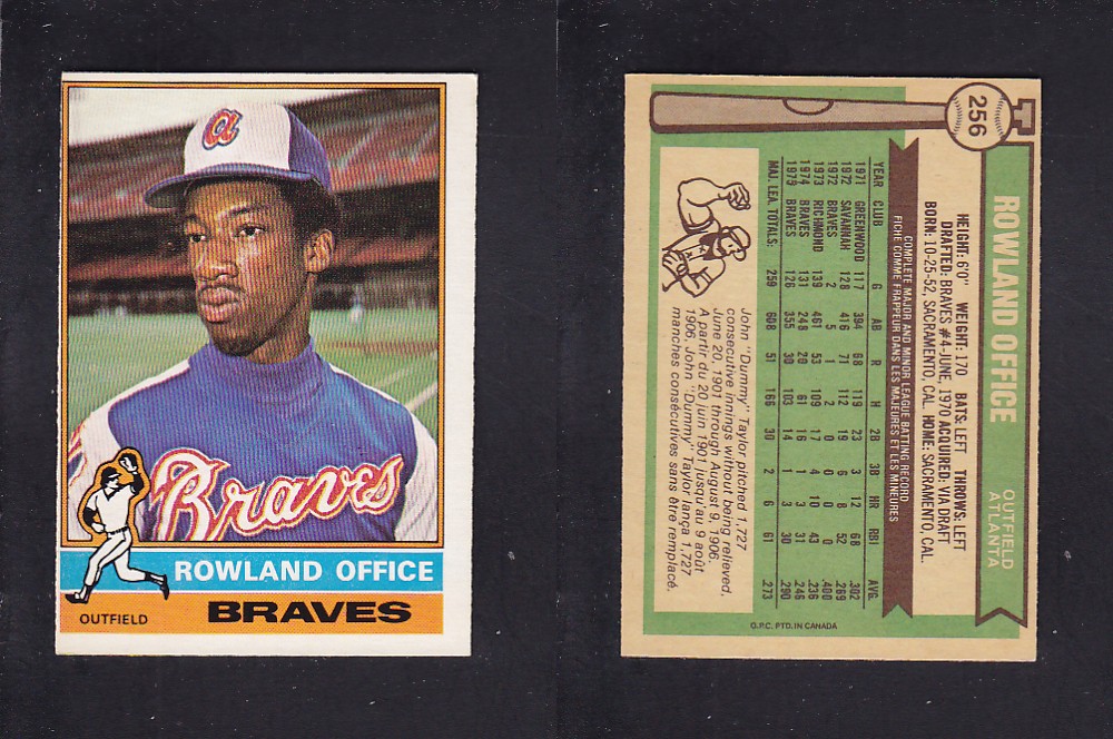 1976 O-PEE-CHEE BASEBALL CARD #256 R. OFFICE photo