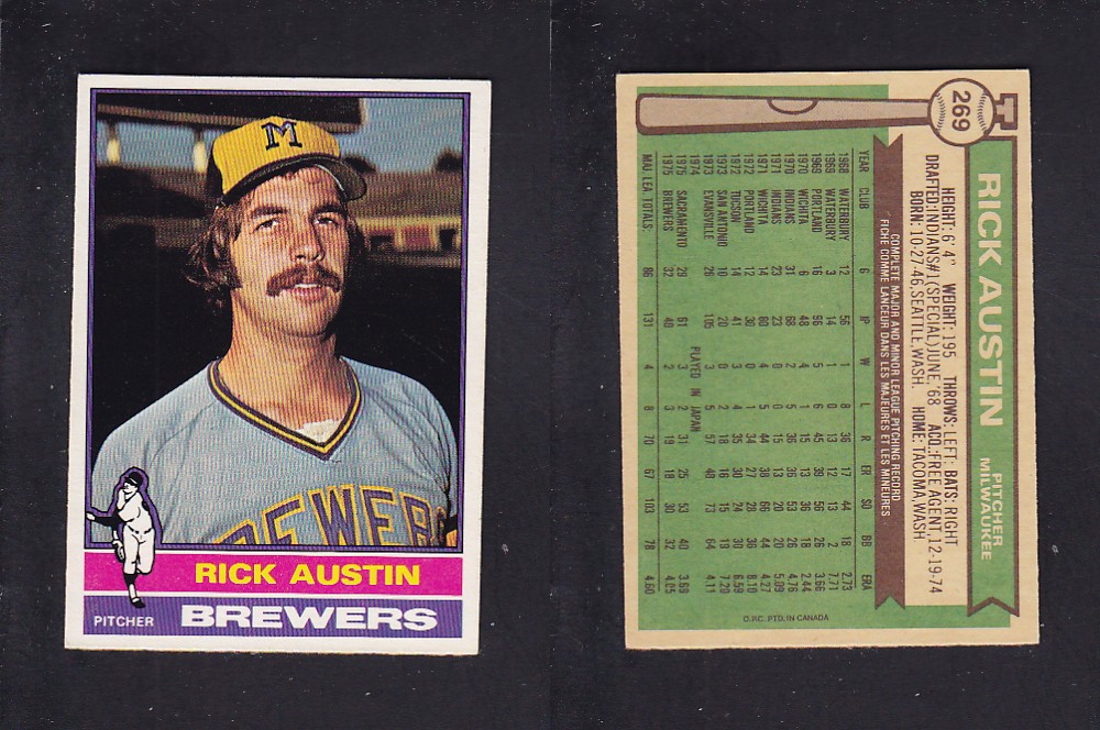 1976 O-PEE-CHEE BASEBALL CARD #269 R. AUSTIN photo