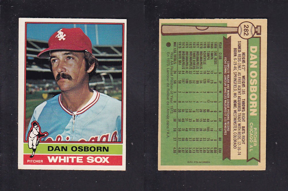 1976 O-PEE-CHEE BASEBALL CARD #282 D. OSBORN photo