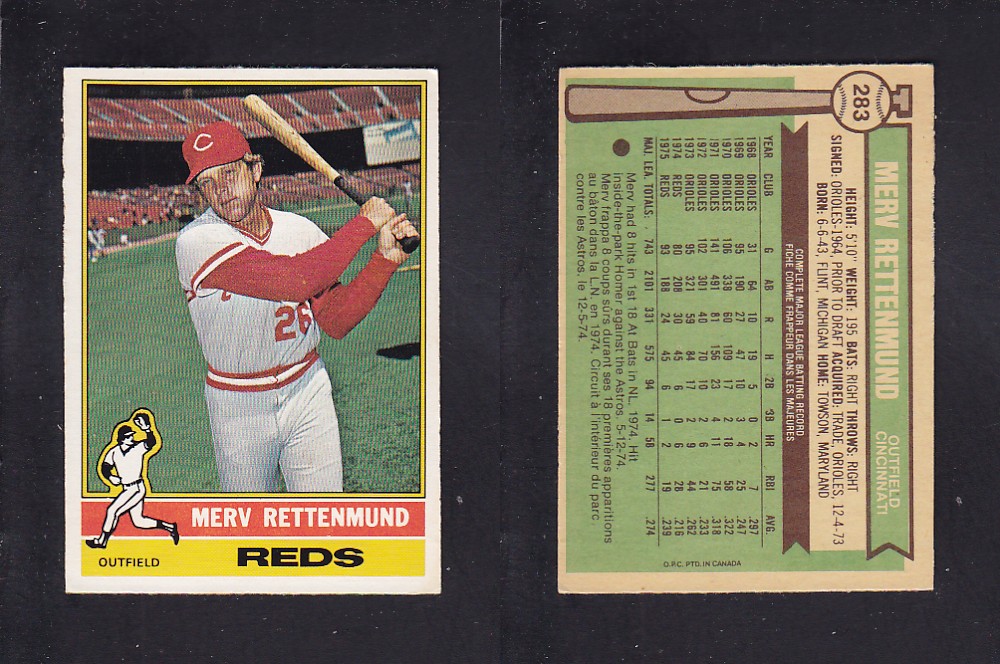 1976 O-PEE-CHEE BASEBALL CARD #283 M. RETTENMUND photo 1976 O-PEE-CHEE BASEBALL CARD #283 M. RETTENMUND photo