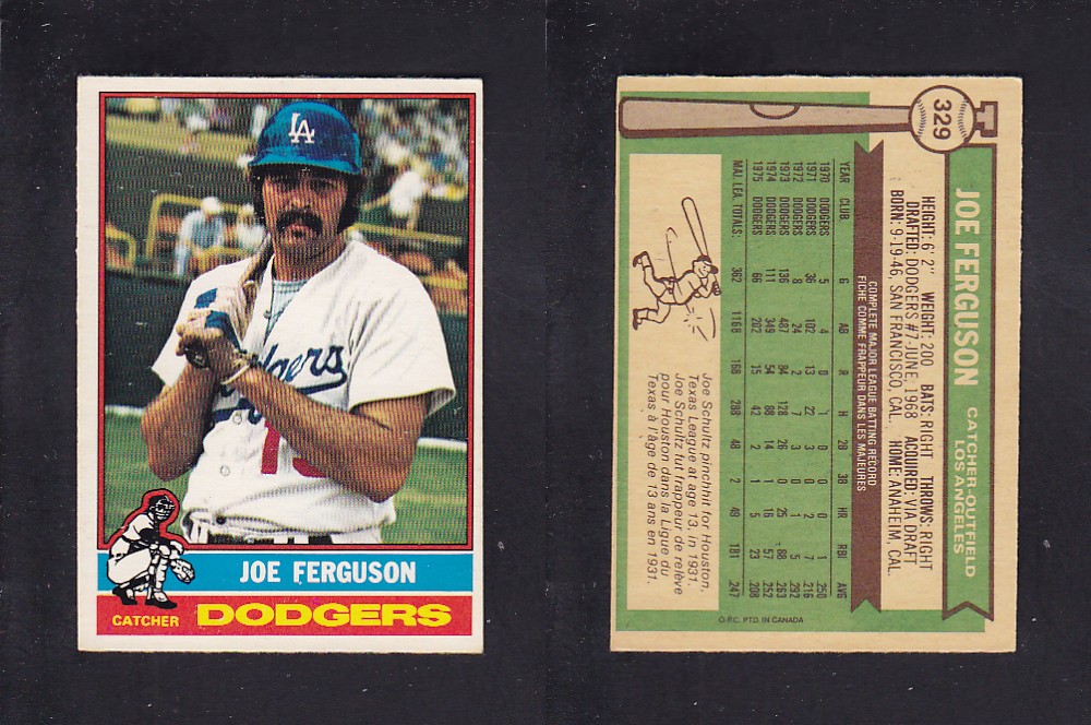 1976 O-PEE-CHEE BASEBALL CARD #329 J. FERGUSON photo 1976 O-PEE-CHEE BASEBALL CARD #329 J. FERGUSON photo