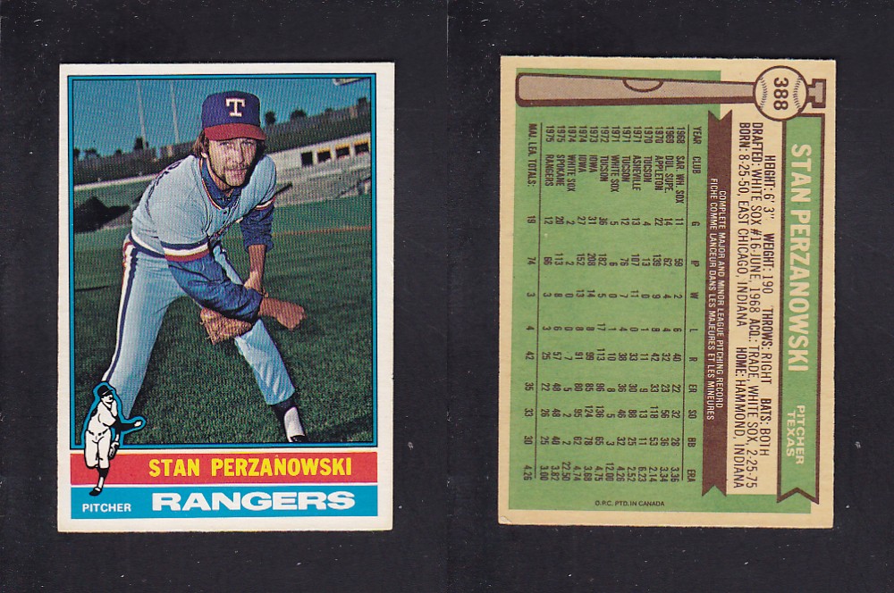 1976 O-PEE-CHEE BASEBALL CARD #388 S. PERZANOWSKI photo 1976 O-PEE-CHEE BASEBALL CARD #388 S. PERZANOWSKI photo