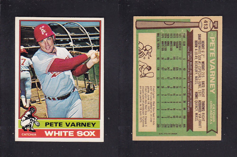 1976 O-PEE-CHEE BASEBALL CARD #413 P. VARNEY photo 1976 O-PEE-CHEE BASEBALL CARD #413 P. VARNEY photo