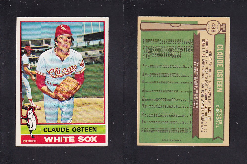 1976 O-PEE-CHEE BASEBALL CARD #488 C. OSTEEN photo 1976 O-PEE-CHEE BASEBALL CARD #488 C. OSTEEN photo