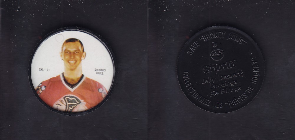 1968-69 SHIRRIFF HOCKEY COIN D. HULL CH-11 *SP* photo 1968-69 SHIRRIFF HOCKEY COIN D. HULL CH-11 *SP* photo